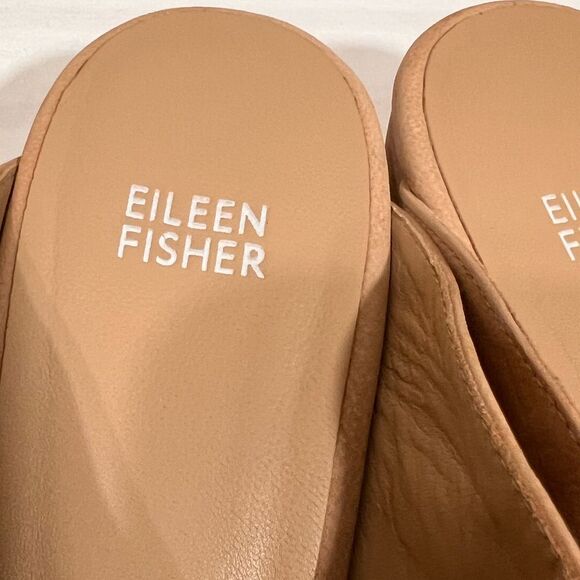 Eileen Fisher Katniss SuedeTan Mules With Minimalist Design Size 11 - Picture 9 of 9
